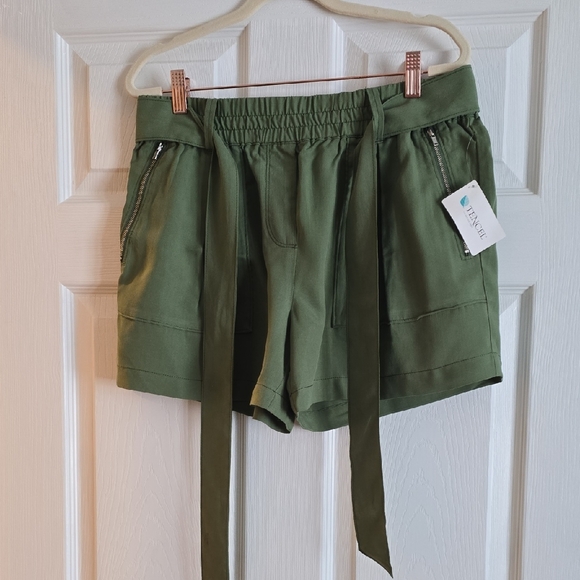 Sundance Pants - Sundance High Waist Green Women's Shorts